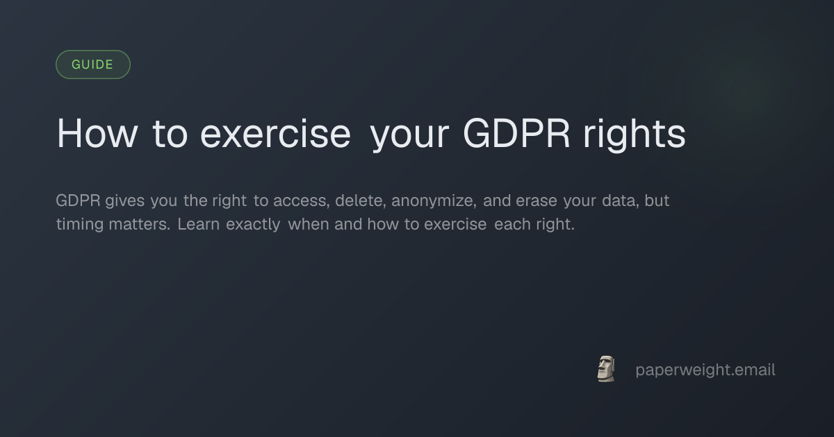 How to exercise your GDPR rights | Paperweight
